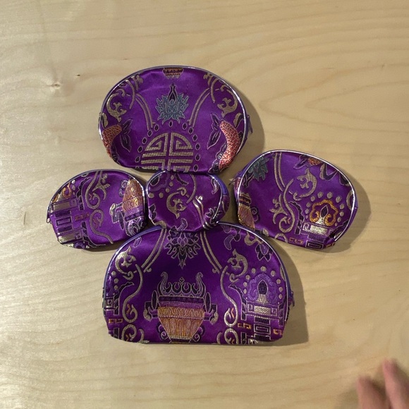 5 Purple Decorative zip pouches (LW) - Picture 2 of 9